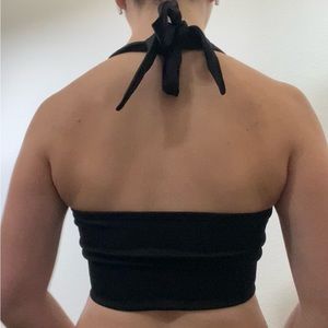 Black Halara Halter Tube Top